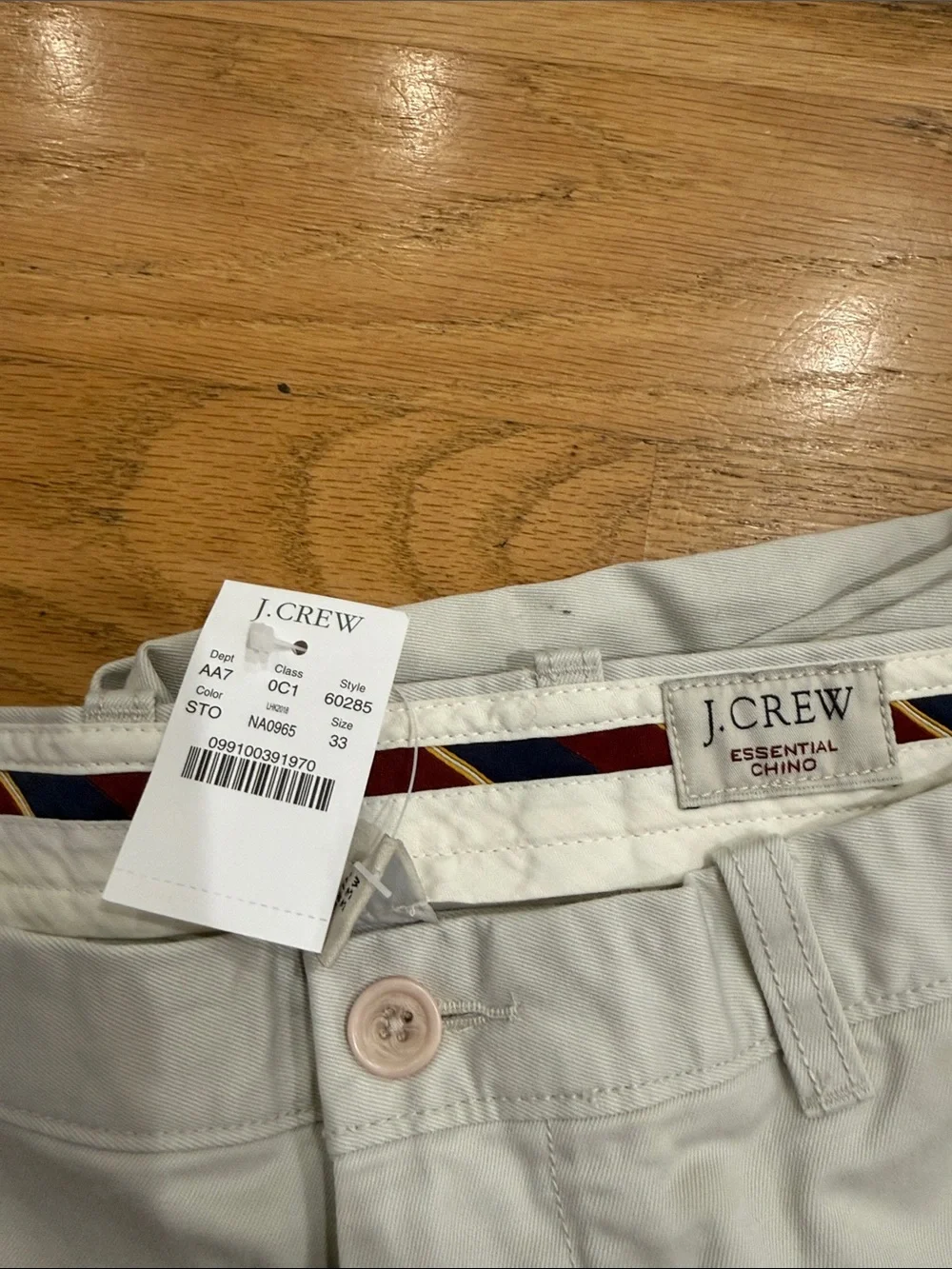 J. Crew Men's Light Gray Cotton Chinos